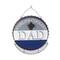 Glitzhome® 13" Father's Day Metal Bottle Cap Bottle Opener Wall Sign & Organizer